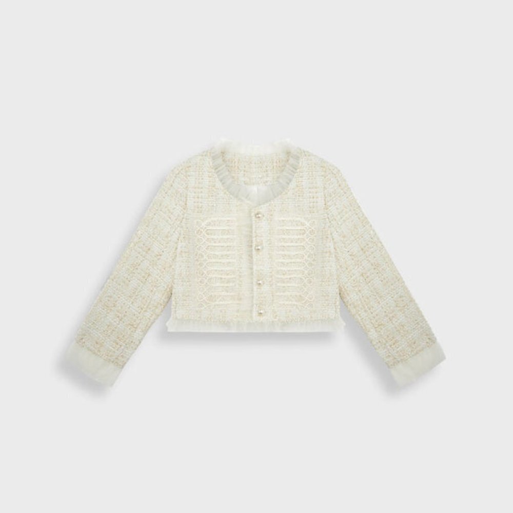 J.ING Kyrah Beige Lace Blazer - Picture 6 of 7
